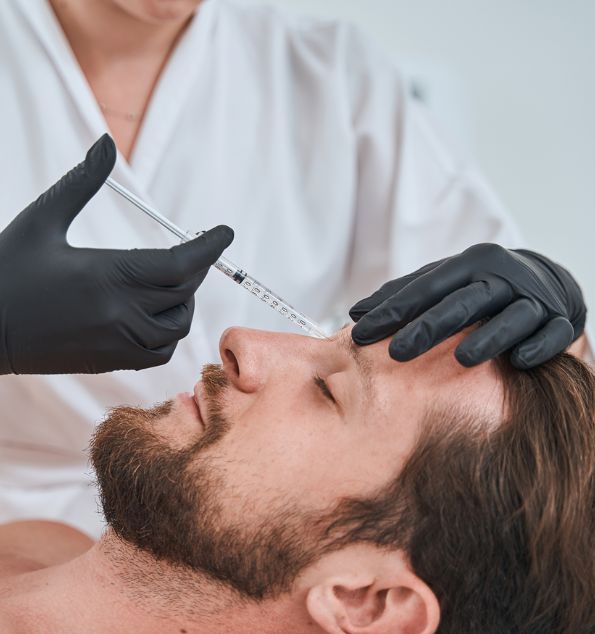 Dermal filler treatment for a male patient at a Suwanee med spa